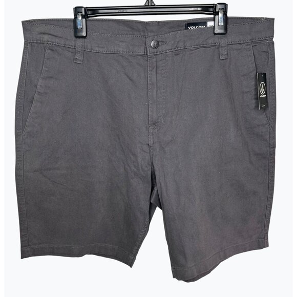 Volcom Mens Road Trip Shorts Charcoal Cotton Blend Casual Wear Size 38 - Picture 3 of 13